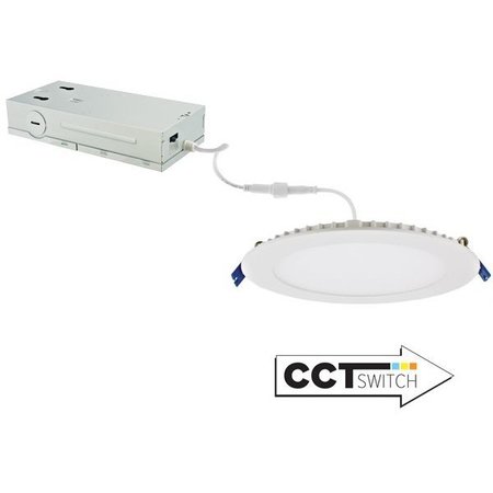 ELCO LIGHTING 6 Ultra Slim LED Round Panel Light with 5-CCT Switch" ERT612CT5W